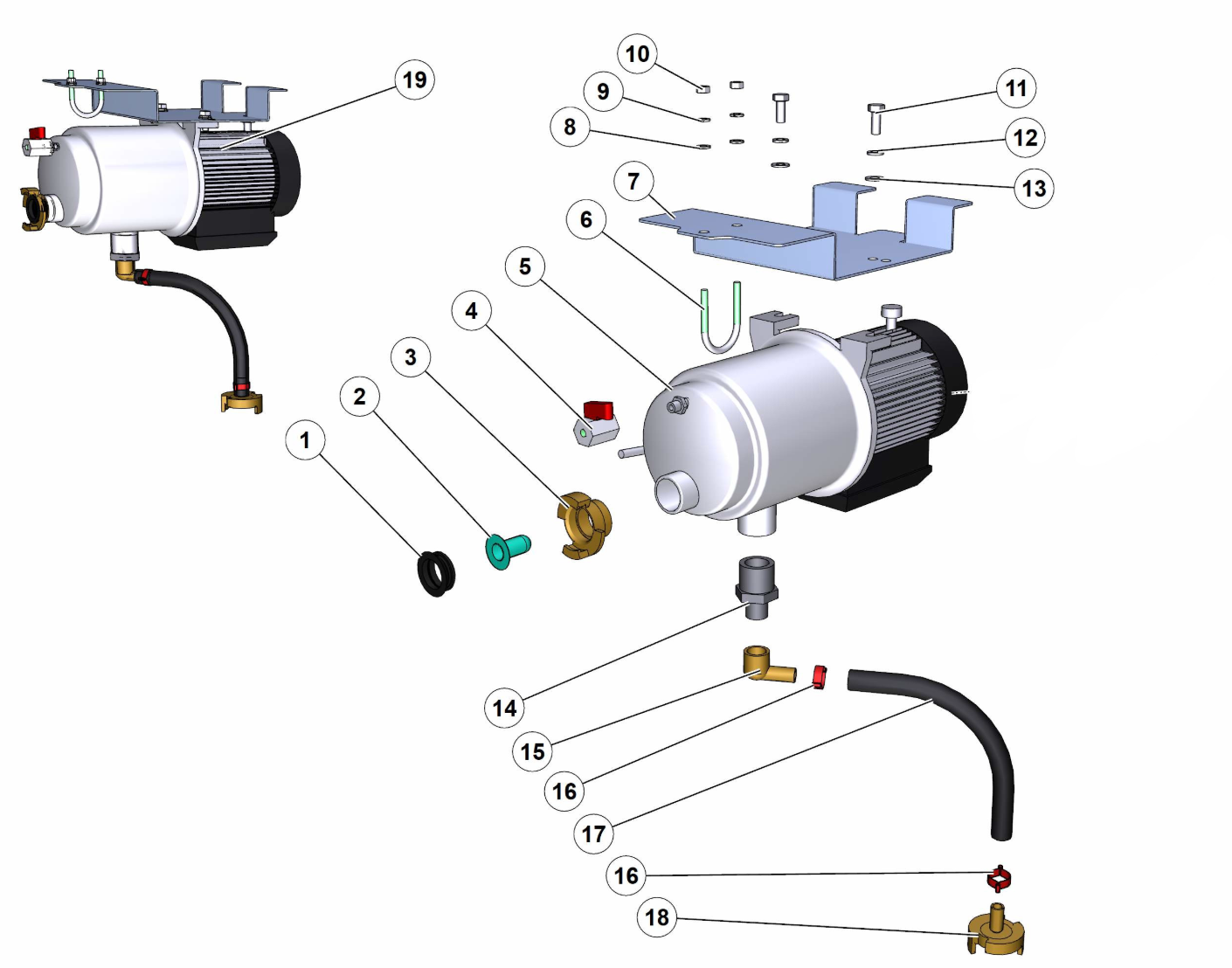 IMER SPIN 15 Continuous Mixer Water Pump Kit -15-a-115v-60hz-1107638-nan - Image 3